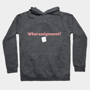 What Assignment? | Relatable College Humor Hoodie